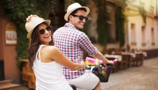 Couple On Bicycle