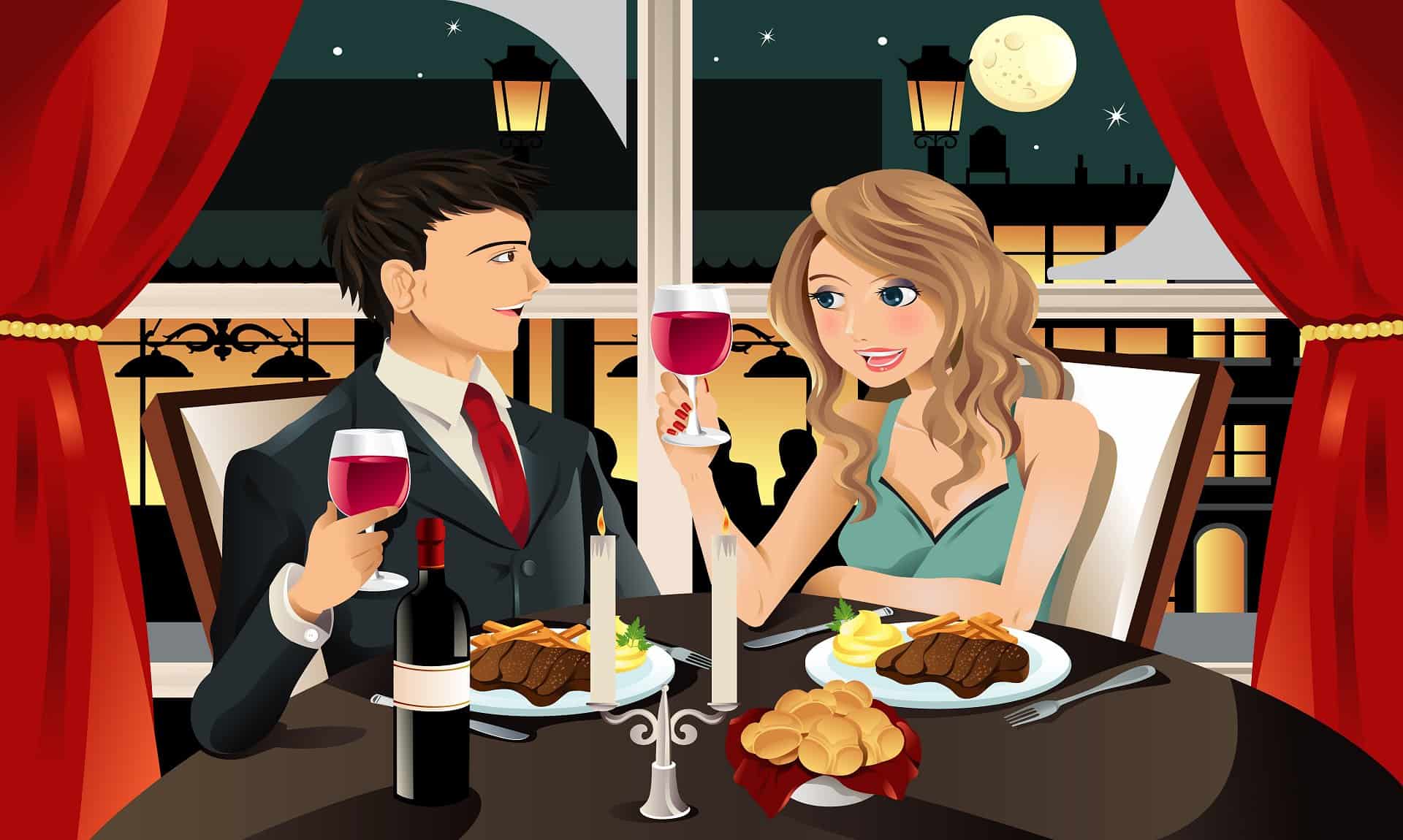 Мужчина пригласил в ресторан. Романтический ужин в ресторане иллюстрации. Свидание иллюстрация. Пара в ресторане. Свидание в ресторане.