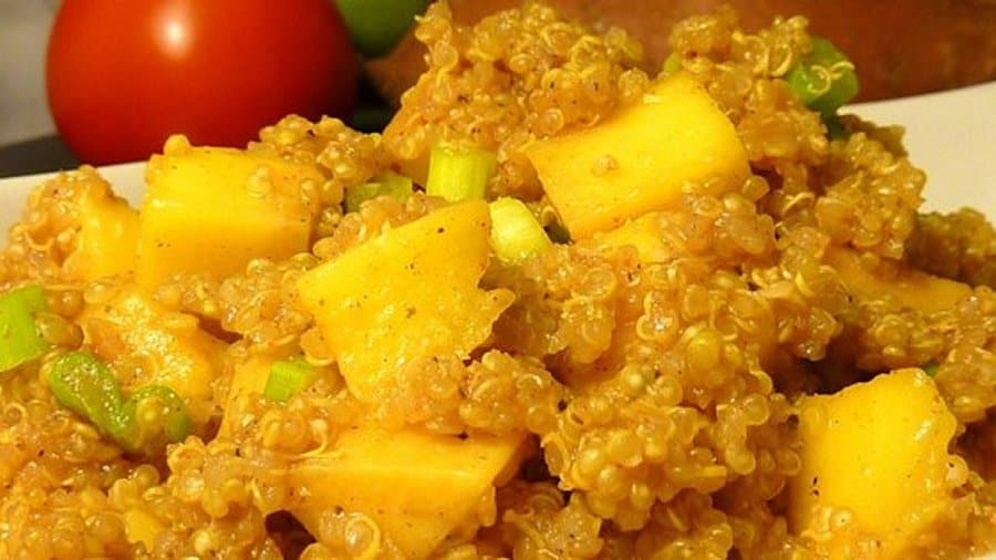 Photo of Curried Quinoa Salad With Mango