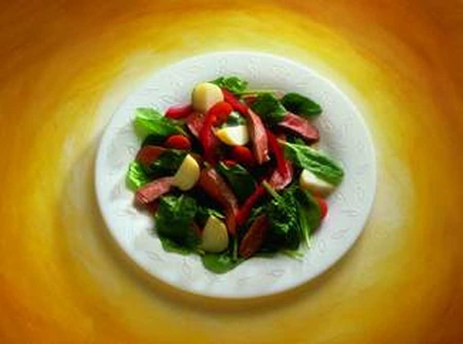 Photo of Warm Lamb Salad With Potatoes And Capcsicum