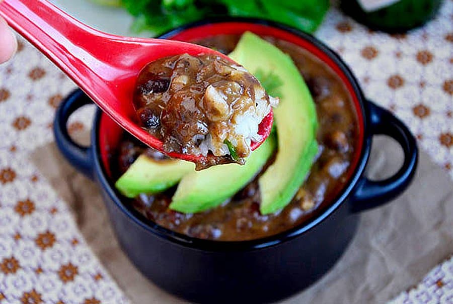 Photo of Black Bean Soup With Cilantro Lime Rice