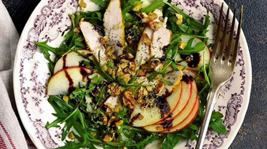 Photo of Pear And Walnut Salad With Ginger Spiced Chicken