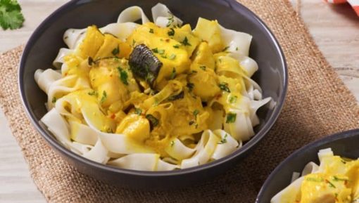 Photo of Ginger-Turmeric Fish Curry With Rice Noodles
