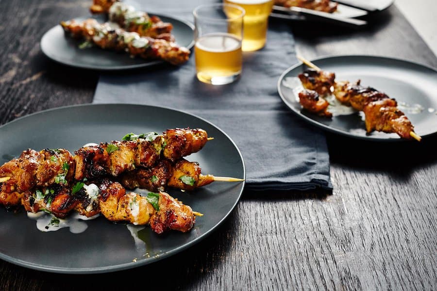 Photo of Turmeric Chicken Skewers with Cilantro-Coconut Lime Dip