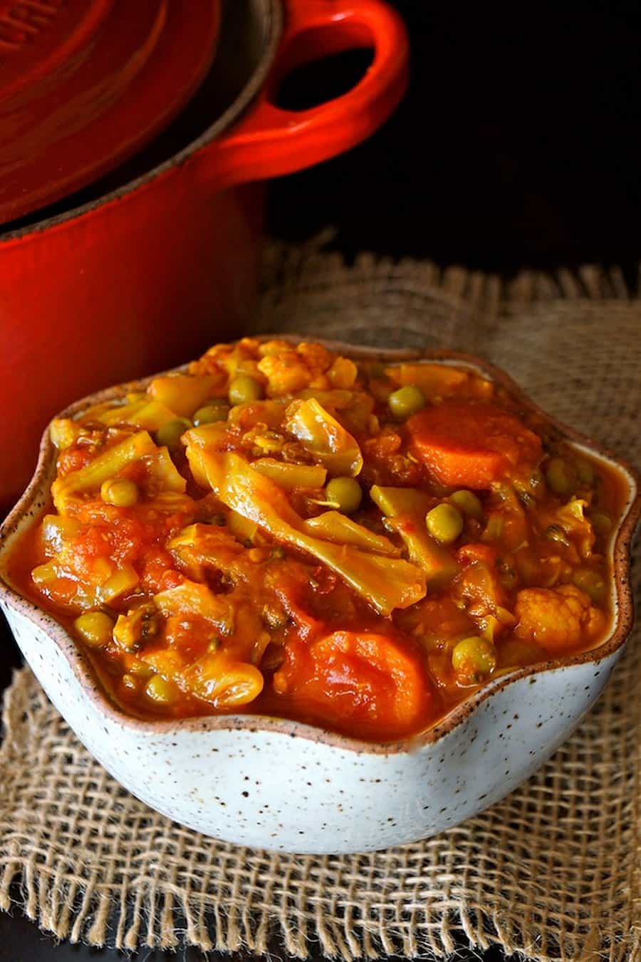 Photo of Vegetarian Cabbage Stew With Tomato And Turmeric