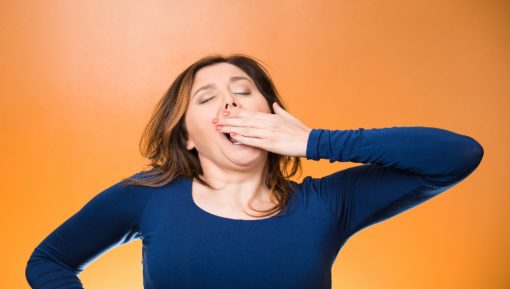 Woman Yawning