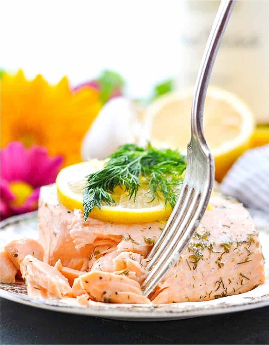 Photo of Garlic And Herb Poached Salmon