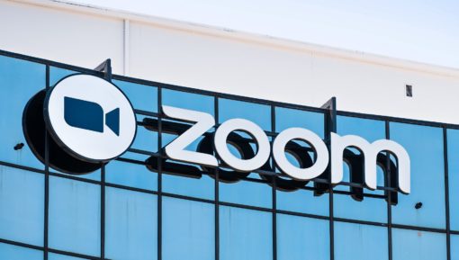 Close up of Zoom sign