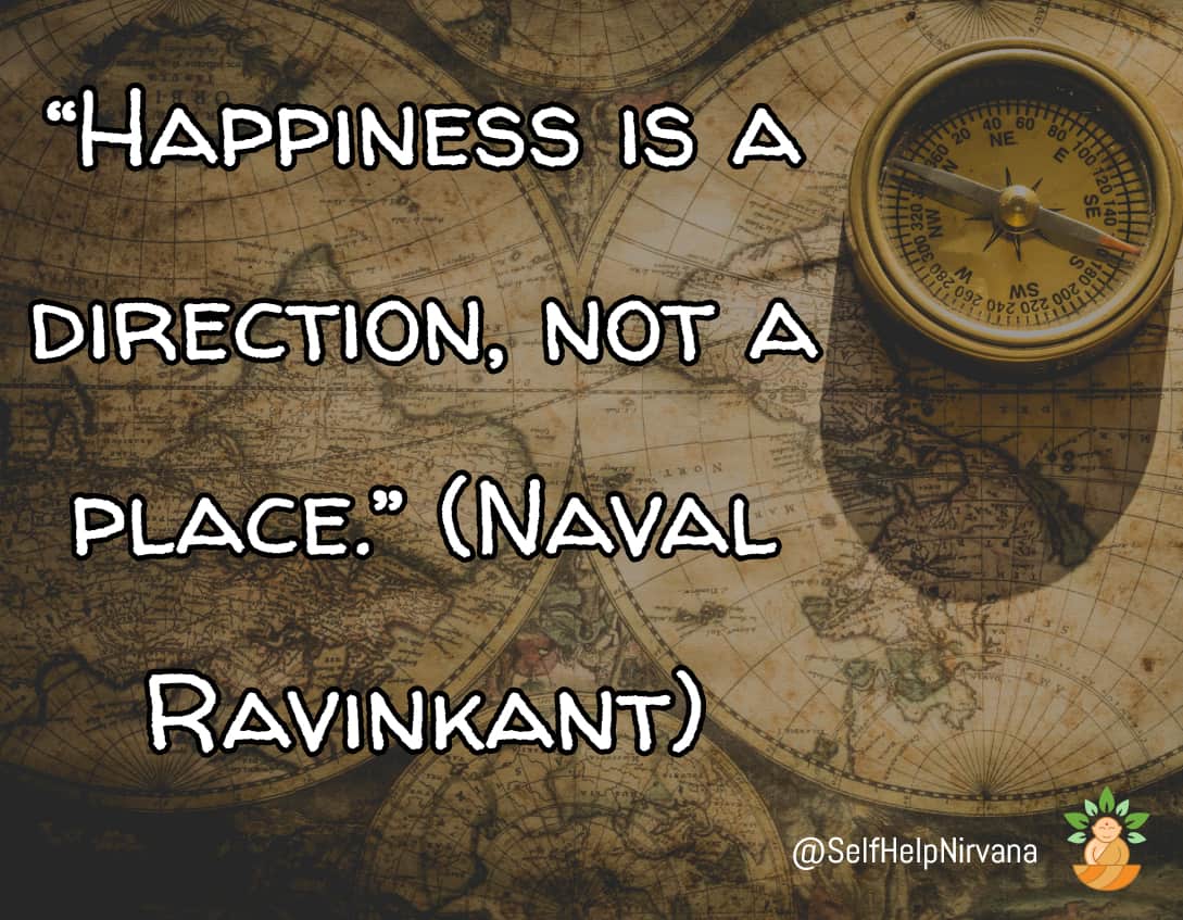 Illustrated quote about happiness by Naval Ravinkant