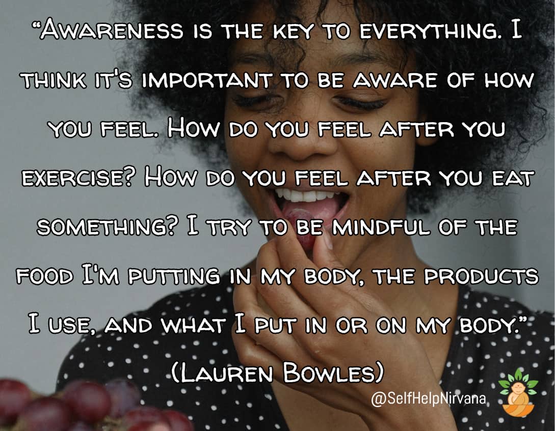 Illustrated quote about awareness by Lauren Bowles