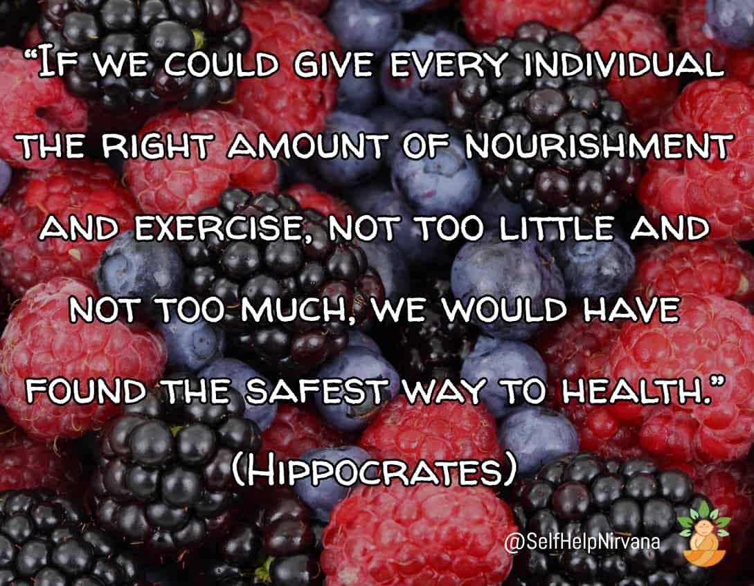 Illustrated quote about nourishment by Hippocrates