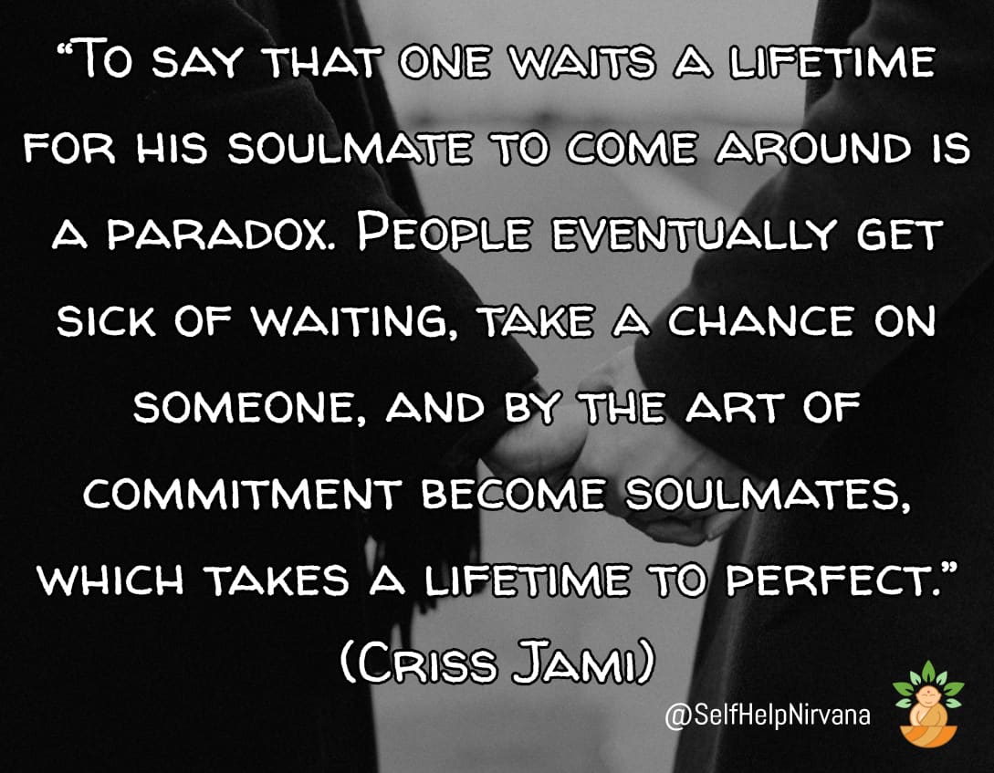 Illustrated quote about soulmates by Criss Jami