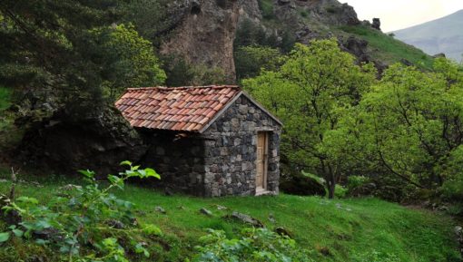 A small house in the mountains of Georgia