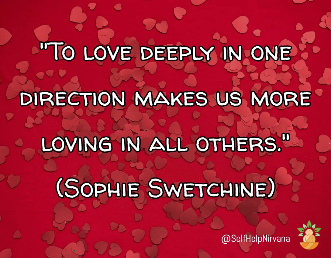 Illustrated quote about love by Sophie Swetchine