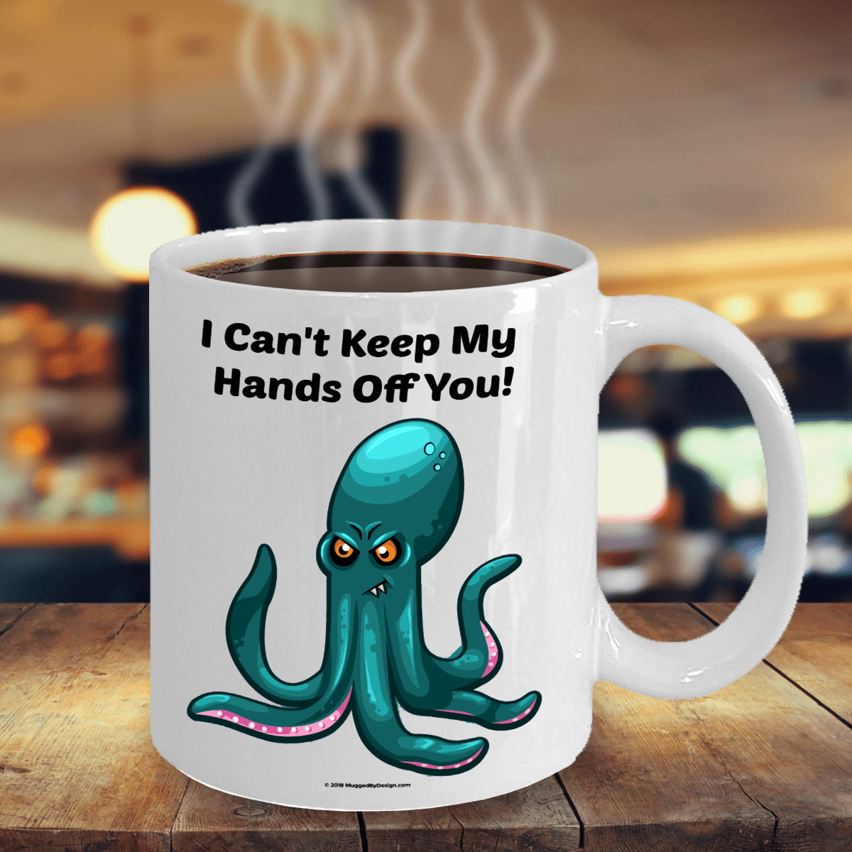 Photo of a Valentine’s Day mug with an octopus